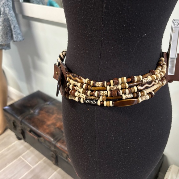 ❤️Chico’s Sacred Tribal Bead Belt-XL-XXL - Picture 2 of 5
